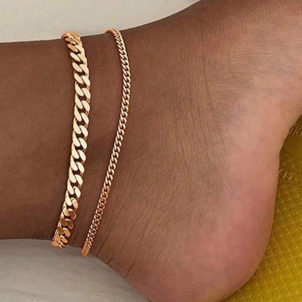 Gold Anklet Set